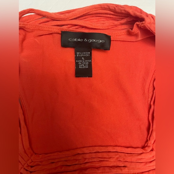 Lot of Two Large Tank Tops.  One Orange & one in Royal Blue & Black. - Picture 3 of 7